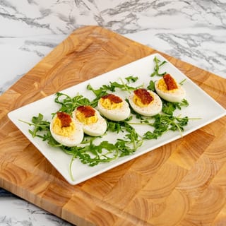 Crispy Bacon Deviled Eggs